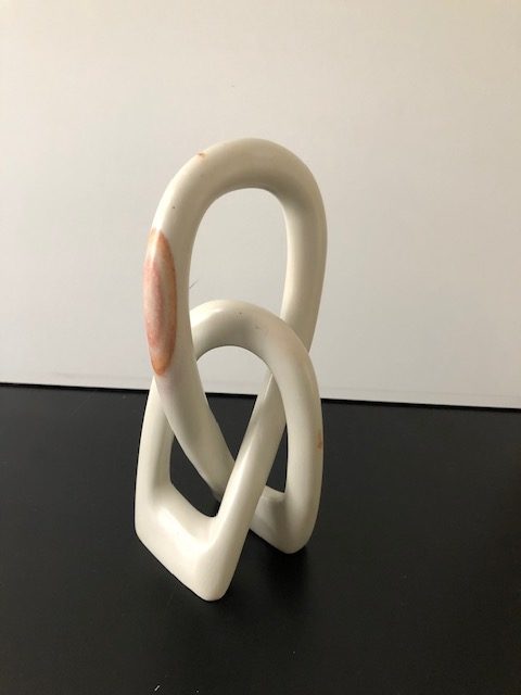 Soapstone Double Love Knot Sculpture 16cms 