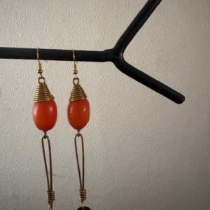 Earrings, beads