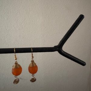 Earrings, beads